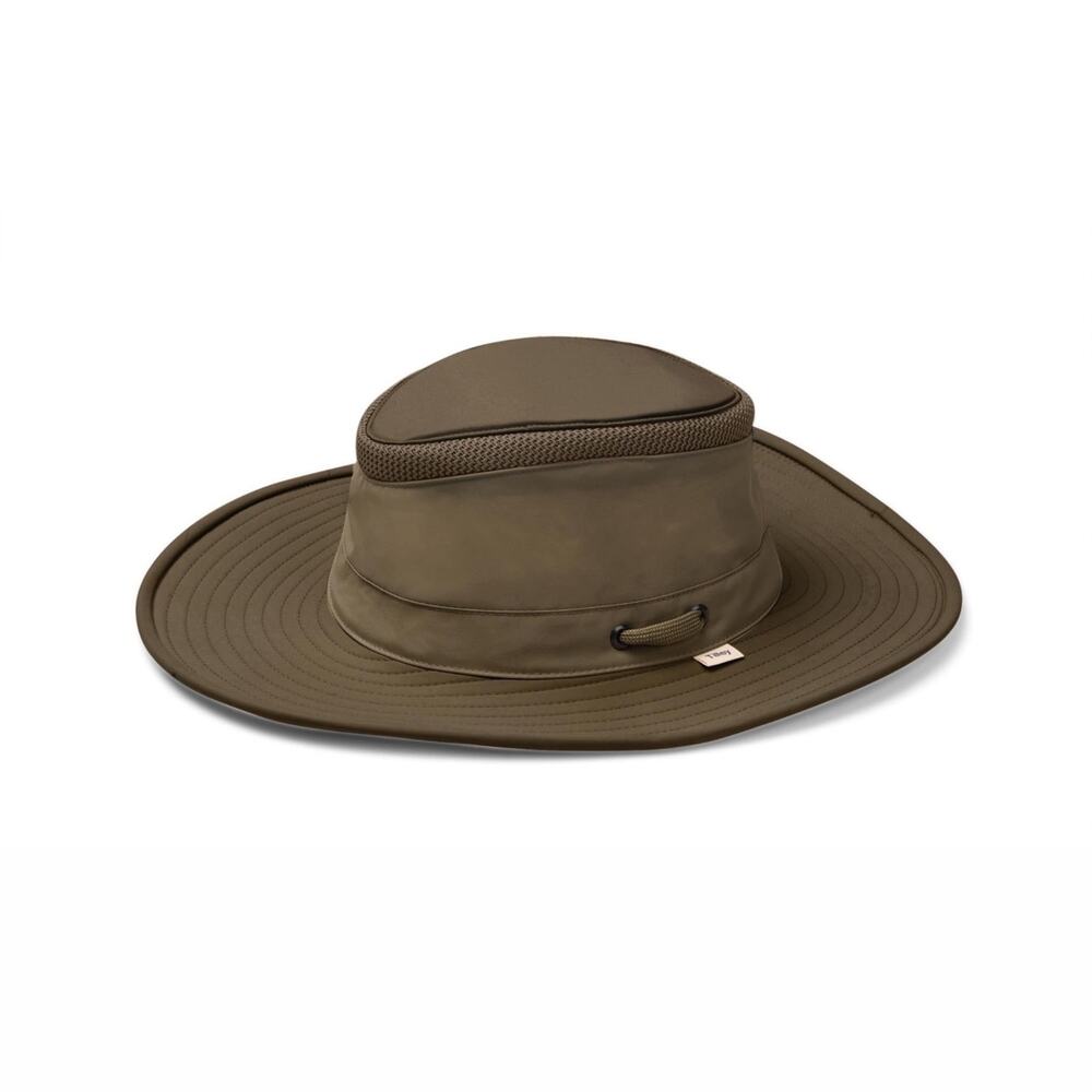 Tilley Airflo Broad Brim Sun Hat Olive Green Size 7 3/4 New Outdoor Fishing Hat